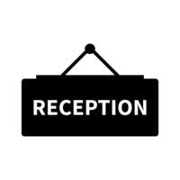 Reception sign on a background vector