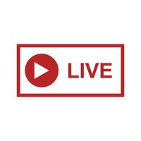 Live streaming player icon illustration on background vector