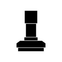 A black and white icon of a game controller vector