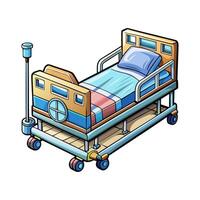 A hospital bed on background vector
