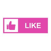 Like button icon on background vector