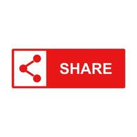 Share button on background vector