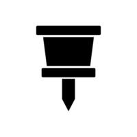 A black and white icon of a bucket on background vector
