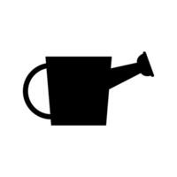 A black watering can icon on a background vector