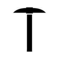 A black and white illustration of a hammer on a background vector