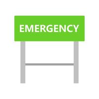 Emergency sign on background vector
