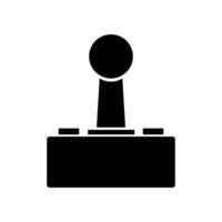 A black and white icon of a joystick on a white background vector