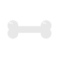 A white dog bone with a white background vector