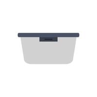A white container with a lid on it vector