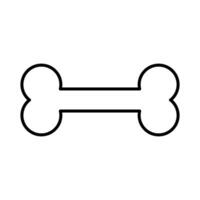 A black and white line drawing of a bone vector