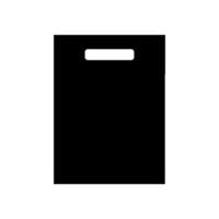 A black bag with a handle on a white background vector