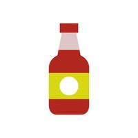 A bottle of ketchup on a white background vector