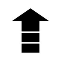 Up arrow icon illustration on white background vector