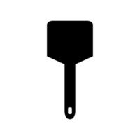 A black and white illustration of a spatula on a background vector