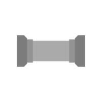 A gray pipe on a white background vector