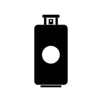 A black and white image of a gas canister vector