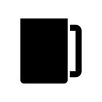 A black mug icon on a white background vector