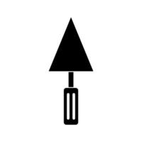 A black and white illustration of a shovel on background vector