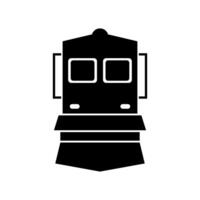 A black and white illustration of a train on background vector