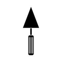 A black and white illustration of a tool with a triangle vector