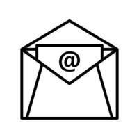 Email envelope icon illustration on white background vector