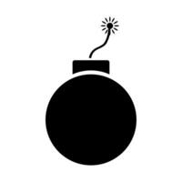 A bomb icon with a sparkler on top vector
