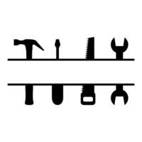 Tools on a shelf vector