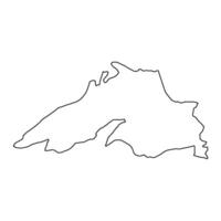 A black outline of a map of minnesota vector