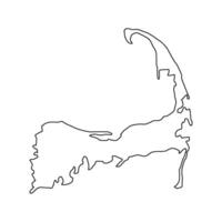 Map of massachusetts vector
