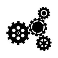 Gears icon on white vector