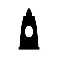 A black and white image of a bottle of mustard vector