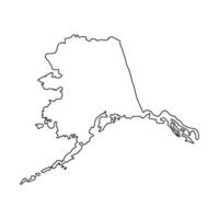 Alaska map outline vector