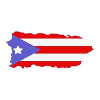 Puerto rican flag on a white background vector