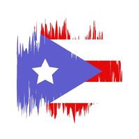 The flag of puerto rico is shown in red, white and blue vector