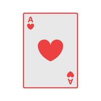 A red heart on a white playing card vector