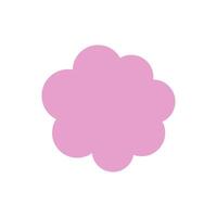 A pink cloud on a white background vector