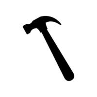 Hammer icon illustration on a white background vector
