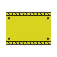 A yellow caution sign on a white background vector