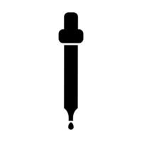 A black and white icon of a pen on a white background vector