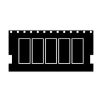 A black and white image of a computer chip on background vector