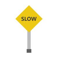 Slow sign on white background vector