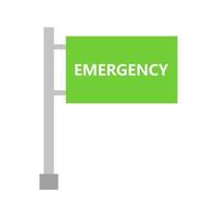 Emergency sign on background vector