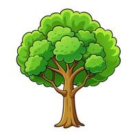 Cartoon tree on background vector