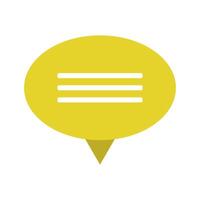A yellow speech bubble with a line through it vector