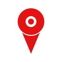 A red pin on background vector