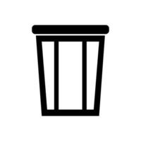 Trash can icon illustration on a white background vector