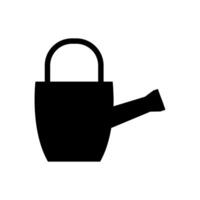 A black watering can on a white background vector