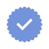 A blue check mark on a white background vector