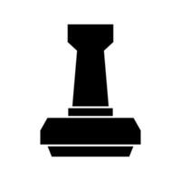 A black and white icon of a chess piece on background vector