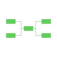 A bracket with two green squares on it vector